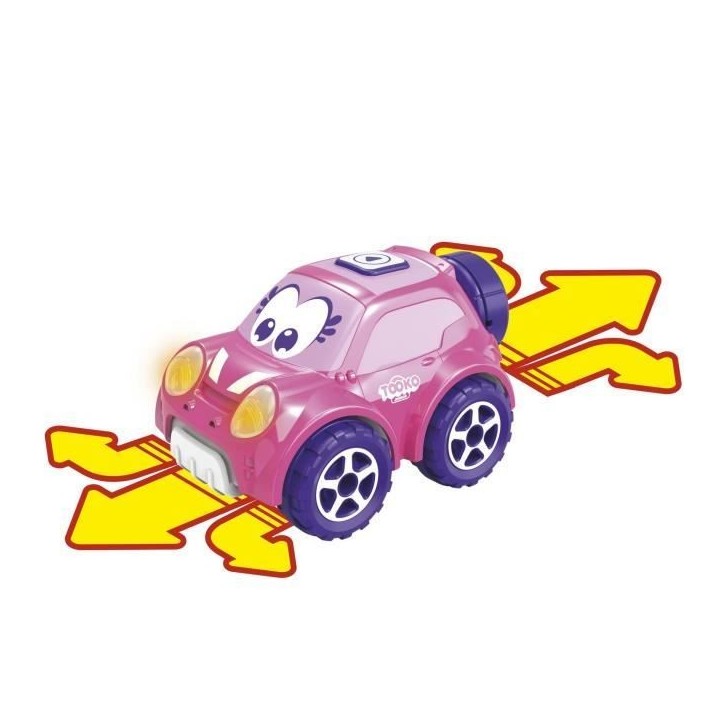 Voiture télécommandée TOOKO FOLLOW ME rose - Effets sonores et lumineux - Des 2 ans Voiture télécommandée TOOKO FOLLOW ME rose - Effets sonores et lumineux - Des 2 ans