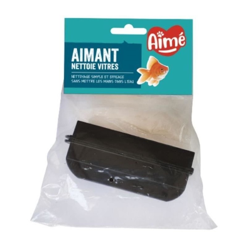 Aimant aquarium Nettoie vitres - AIMÉ - 10cm Aimant aquarium Nettoie vitres - AIMÉ - 10cm