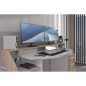 Bureau gaming avec LED Silver - Décor chene et mélamine blanc brillant - L 178 x P 88 x H 68 cm - PARISOT Bureau gaming avec LED Silver - Décor chene et mélamine blanc brillant - L 178 x P 88 x H 68 cm - PARISOT