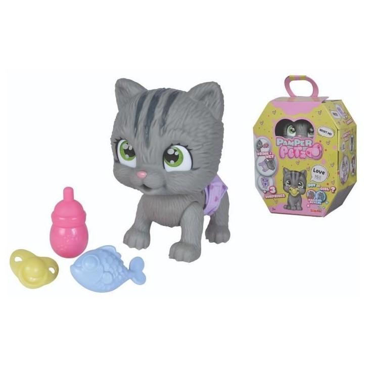 Smoby - Pamper Petz - Chat a adopter - 4 accessoires - Articulé - Bois et fais pipi - Certificat d'adoption - Des 3 ans Smoby - Pamper Petz - Chat a adopter - 4 accessoires - Articulé - Bois et fais pipi - Certificat d'adoption - Des 3 ans