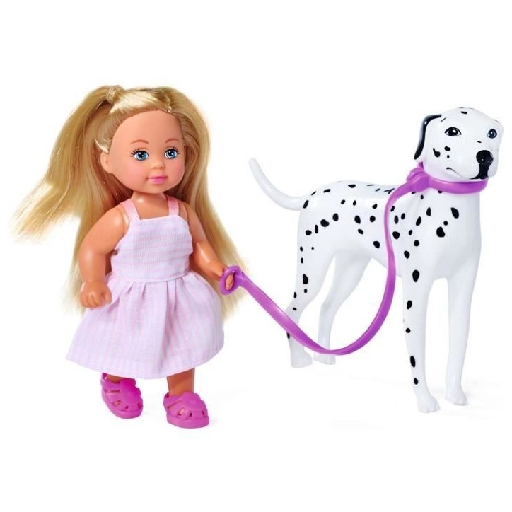 Steffi Love poupée dalmatien + Evi Love - 2 poupées 29 et 12 cm - 2 Figurines Dalmatien - Trotinette Evi - Des 3 ans Steffi Love poupée dalmatien + Evi Love - 2 poupées 29 et 12 cm - 2 Figurines Dalmatien - Trotinette Evi - Des 3 ans
