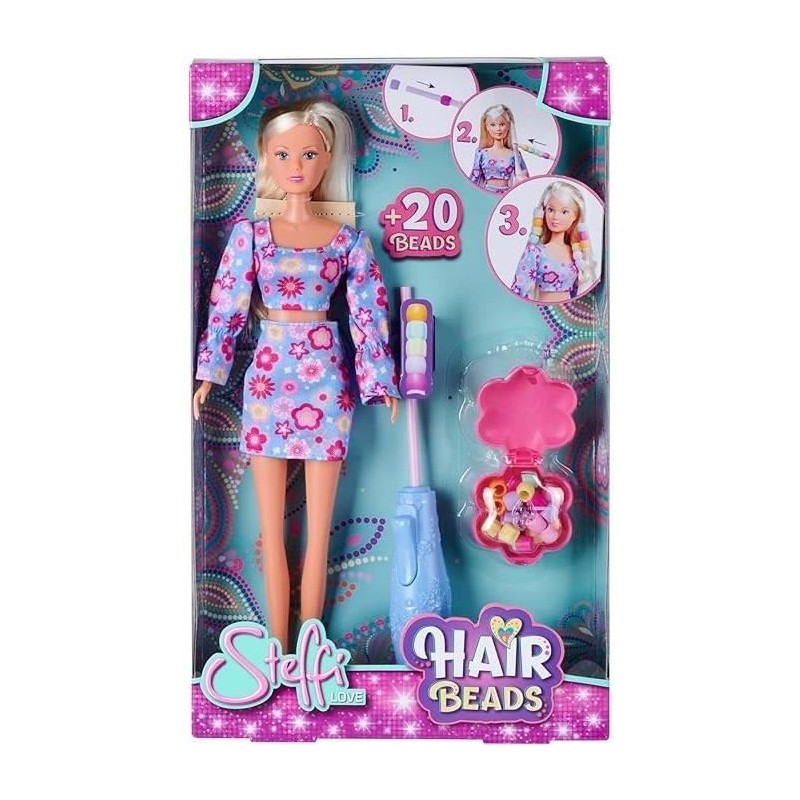 Steffi Love - Poupée perles - 29cm - Accessoires cheveux pour poupée Steffi Love - Poupée perles - 29cm - Accessoires cheveux pour poupée