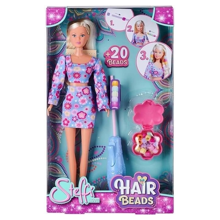 Steffi Love - Poupée perles - 29cm - Accessoires cheveux pour poupée - Des 3ans Steffi Love - Poupée perles - 29cm - Accessoires cheveux pour poupée - Des 3ans