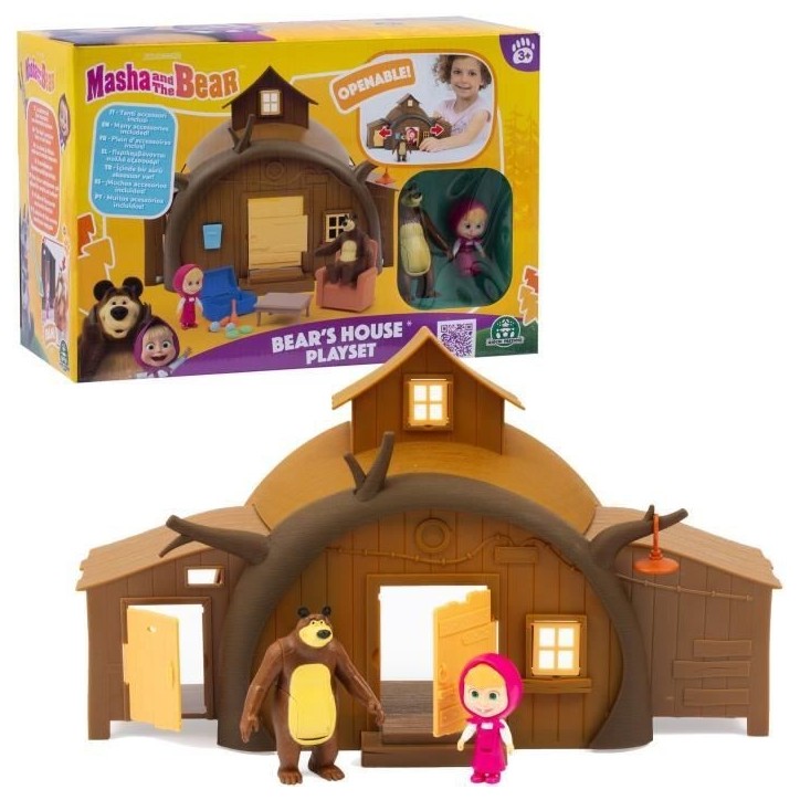 Maison de Michka - GPTOYS - MASHA & MICHKA - MHA22 - 2 figurines incluses + 15 accessoires - Des 3 ans Maison de Michka - GPTOYS - MASHA & MICHKA - MHA22 - 2 figurines incluses + 15 accessoires - Des 3 ans