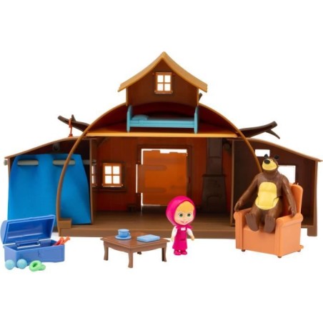 Maison de Michka - GPTOYS - MASHA & MICHKA - MHA22 - 2 figurines incluses + 15 accessoires - Des 3 ans