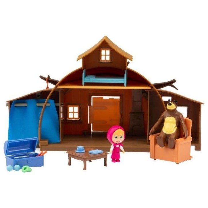 Maison de Michka - GPTOYS - MASHA & MICHKA - MHA22 - 2 figurines incluses + 15 accessoires - Des 3 ans Maison de Michka - GPTOYS - MASHA & MICHKA - MHA22 - 2 figurines incluses + 15 accessoires - Des 3 ans