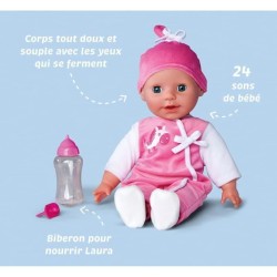 Simba - Laura Poupée Parle - 38cm - Corps souple - 24 sons - Piles in