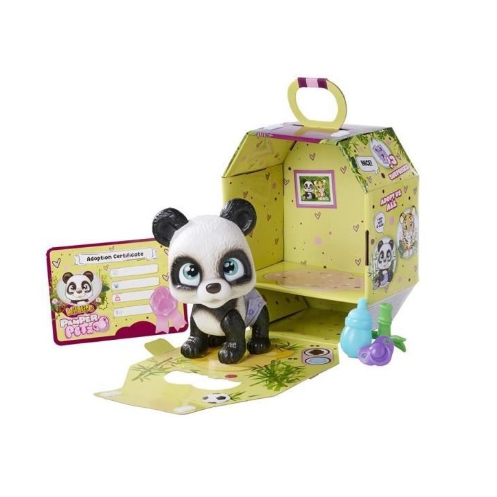 Smoby - Pamper Petz - Panda a adopter - 4 accessoires - Articulé - Bois et fais pipi - Certificat d'adoption - Des 3 ans Smoby - Pamper Petz - Panda a adopter - 4 accessoires - Articulé - Bois et fais pipi - Certificat d'adoption - Des 3 ans