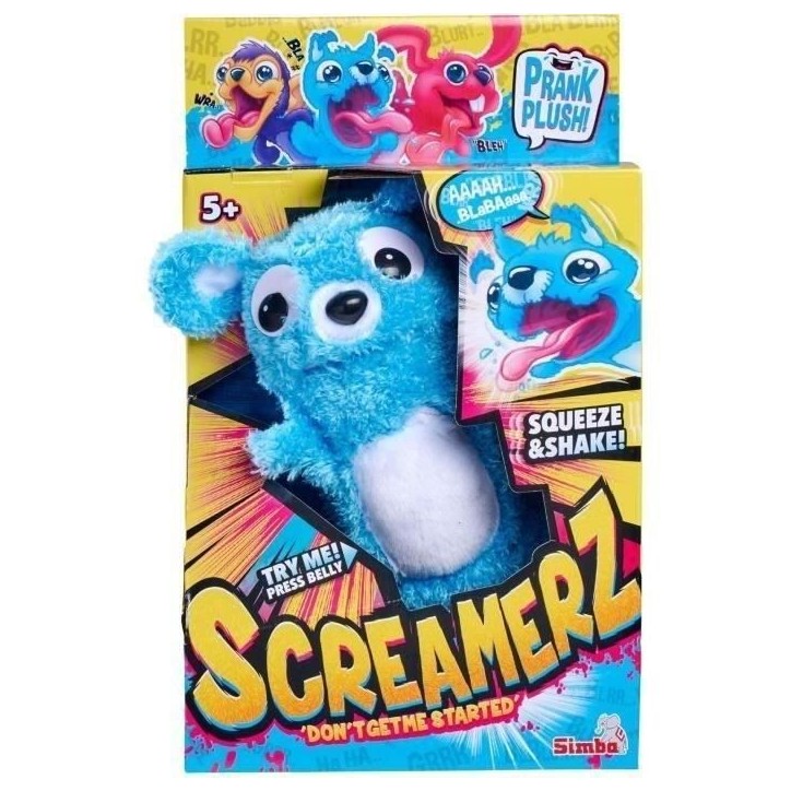 Smoby - Screamerz - Peluche intéractive amusante - Ours - 25 cm - Bruits en la secouant ou appuyant sur le bouton Smoby - Screamerz - Peluche intéractive amusante - Ours - 25 cm - Bruits en la secouant ou appuyant sur le bouton