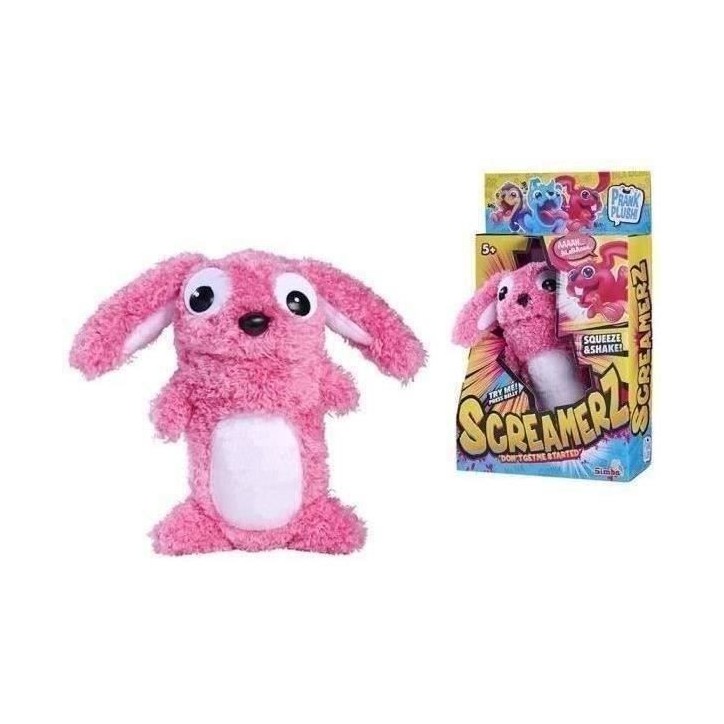 Smoby - Screamerz - Peluche intéractive amusante - Lapin - 27 cm - Bruits en la secouant ou appuyant sur le bouton Smoby - Screamerz - Peluche intéractive amusante - Lapin - 27 cm - Bruits en la secouant ou appuyant sur le bouton