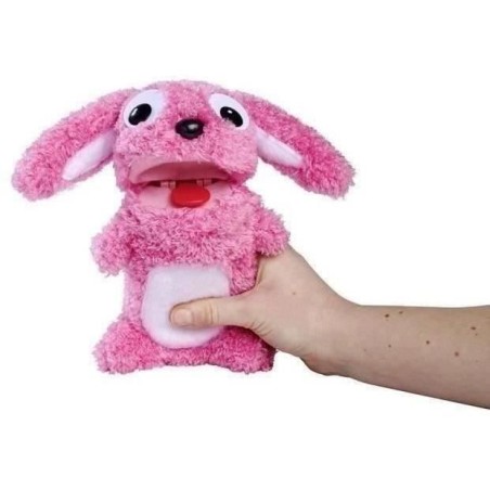 Smoby - Screamerz - Peluche intéractive amusante - Lapin - 27 cm - Bruits en la secouant ou appuyant sur le bouton
