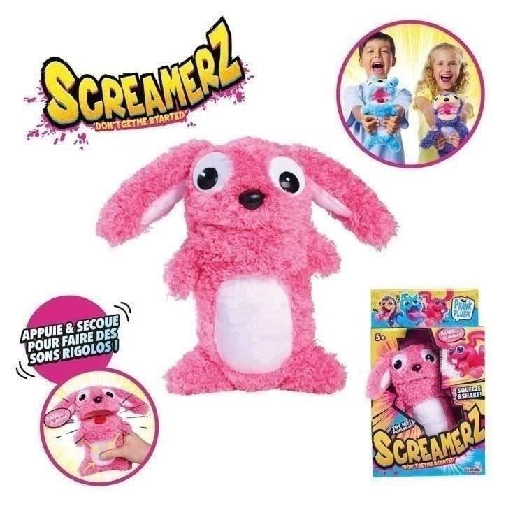 Smoby - Screamerz - Peluche intéractive amusante - Lapin - 27 cm - Bruits en la secouant ou appuyant sur le bouton Smoby - Screamerz - Peluche intéractive amusante - Lapin - 27 cm - Bruits en la secouant ou appuyant sur le bouton