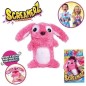 Smoby - Screamerz - Peluche intéractive amusante - Lapin - 27 cm - Bruits en la secouant ou appuyant sur le bouton