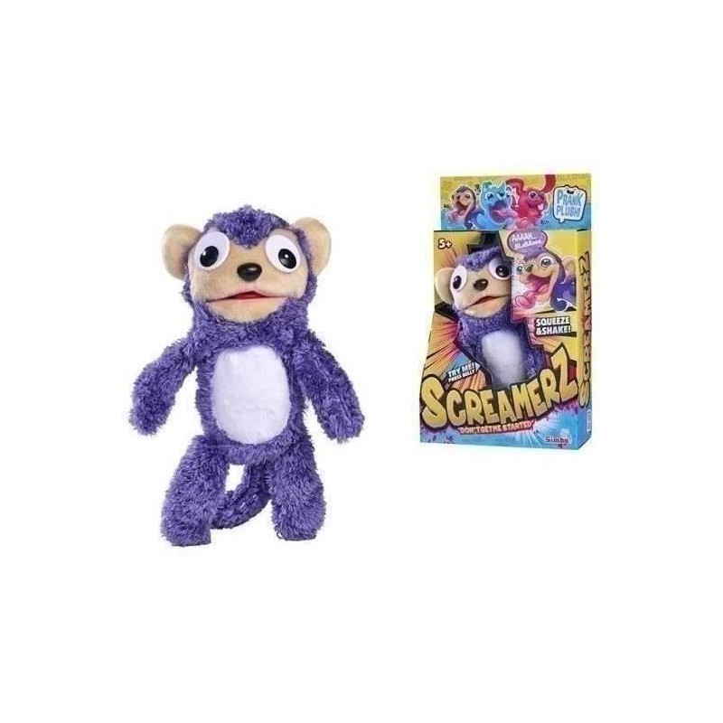 Smoby - Screamerz - Peluche intéractive amusante - Singe - 28 cm - Br Smoby - Screamerz - Peluche intéractive amusante - Singe - 28 cm - Br