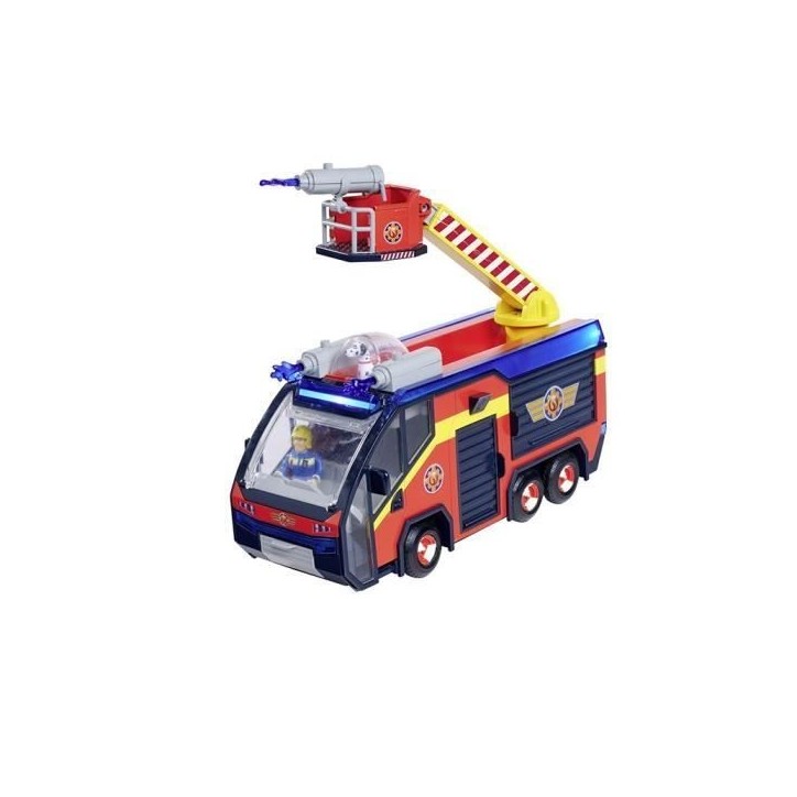 Sam Le Pompier - Camion de pompier - Jupiter - 2 figurines - Sons et lumieres - Plusieurs accessoires - 3 piles incluses Sam Le Pompier - Camion de pompier - Jupiter - 2 figurines - Sons et lumieres - Plusieurs accessoires - 3 piles incluses