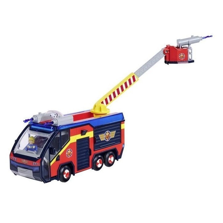 Sam Le Pompier - Camion de pompier - Jupiter - 2 figurines - Sons et lumieres - Plusieurs accessoires - 3 piles incluses Sam Le Pompier - Camion de pompier - Jupiter - 2 figurines - Sons et lumieres - Plusieurs accessoires - 3 piles incluses