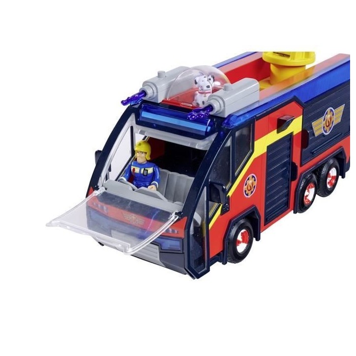 Sam Le Pompier - Camion de pompier - Jupiter - 2 figurines - Sons et lumieres - Plusieurs accessoires - 3 piles incluses Sam Le Pompier - Camion de pompier - Jupiter - 2 figurines - Sons et lumieres - Plusieurs accessoires - 3 piles incluses