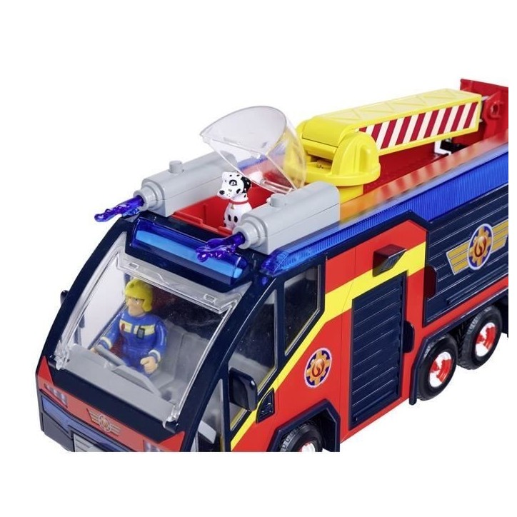 Sam Le Pompier - Camion de pompier - Jupiter - 2 figurines - Sons et lumieres - Plusieurs accessoires - 3 piles incluses Sam Le Pompier - Camion de pompier - Jupiter - 2 figurines - Sons et lumieres - Plusieurs accessoires - 3 piles incluses