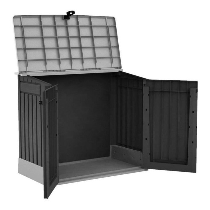 Coffre de rangement extérieur KETER en résine 880 litres Noir - Malle de jardin sans vérins