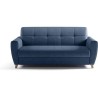 Canapé convertible express 3 places SKY - Tissu Bleu - matelas 14cm -