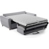 Canapé convertible express 3 places SKY - Tissu Gris - matelas 14cm -