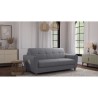 Canapé convertible express 3 places SKY - Tissu Gris - matelas 14cm -