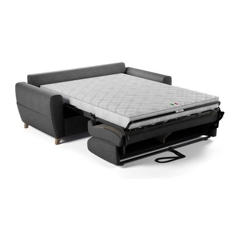 Canapé convertible express 3 places SKY - Tissu Anthracite - matelas Canapé convertible express 3 places SKY - Tissu Anthracite - matelas