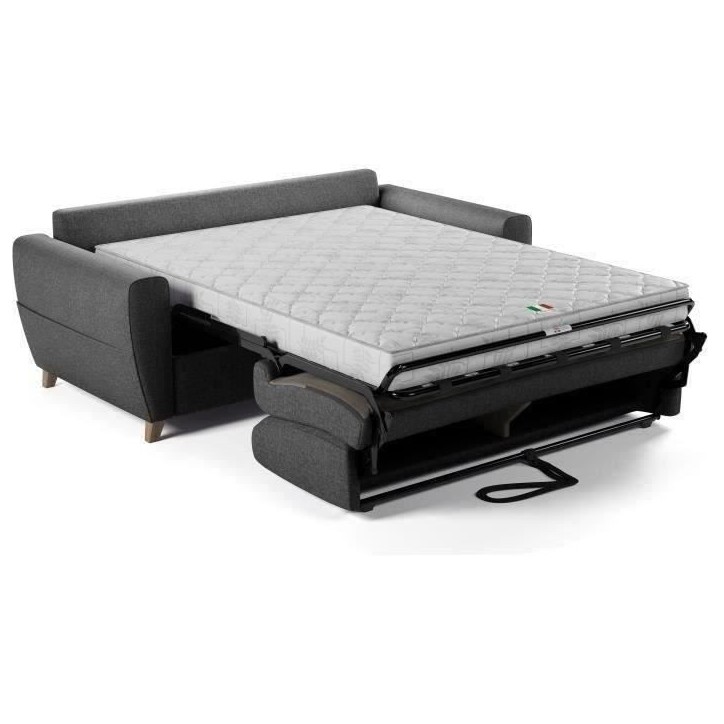 Canapé convertible express 3 places SKY - Tissu Anthracite - matelas 14cm - 192 x 100 x 88 cm Canapé convertible express 3 places SKY - Tissu Anthracite - matelas 14cm - 192 x 100 x 88 cm