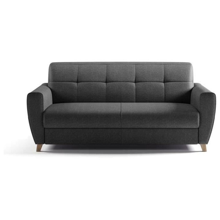 Canapé convertible express 3 places SKY - Tissu Anthracite - matelas 14cm - 192 x 100 x 88 cm Canapé convertible express 3 places SKY - Tissu Anthracite - matelas 14cm - 192 x 100 x 88 cm