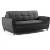 Canapé convertible express 3 places SKY - Tissu Anthracite - matelas