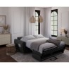 Canapé convertible express 3 places SKY - Tissu Anthracite - matelas