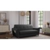 Canapé convertible express 3 places SKY - Tissu Anthracite - matelas