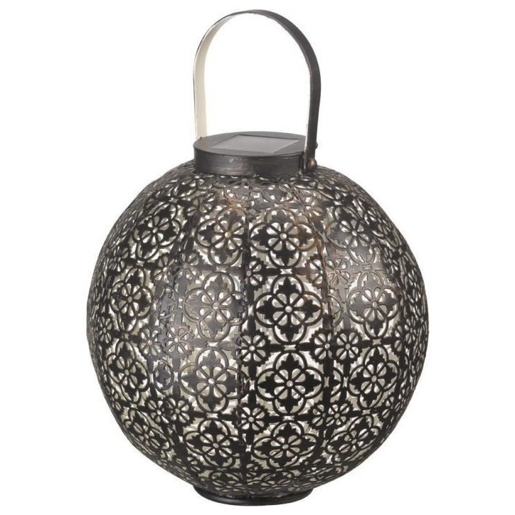 Lanterne solaire - SMART GARDEN - Damasque en métal ajouré - Bronze - Énergie solaire - Ambiance orientale