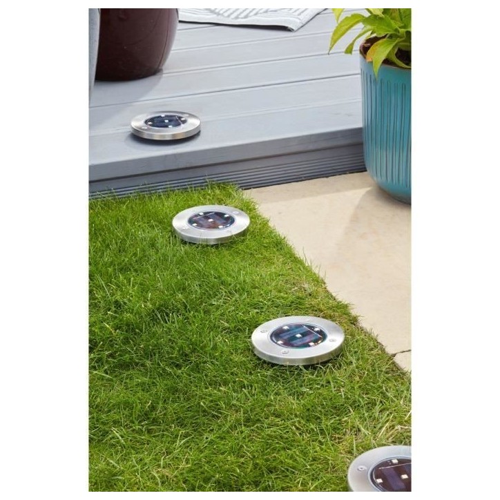 Pack de 4 Spots solaires UpSMART GARDEN -Light - 5 lumens - Acier - LED intégrée - SMART GARDEN Pack de 4 Spots solaires UpSMART GARDEN -Light - 5 lumens - Acier - LED intégrée - SMART GARDEN