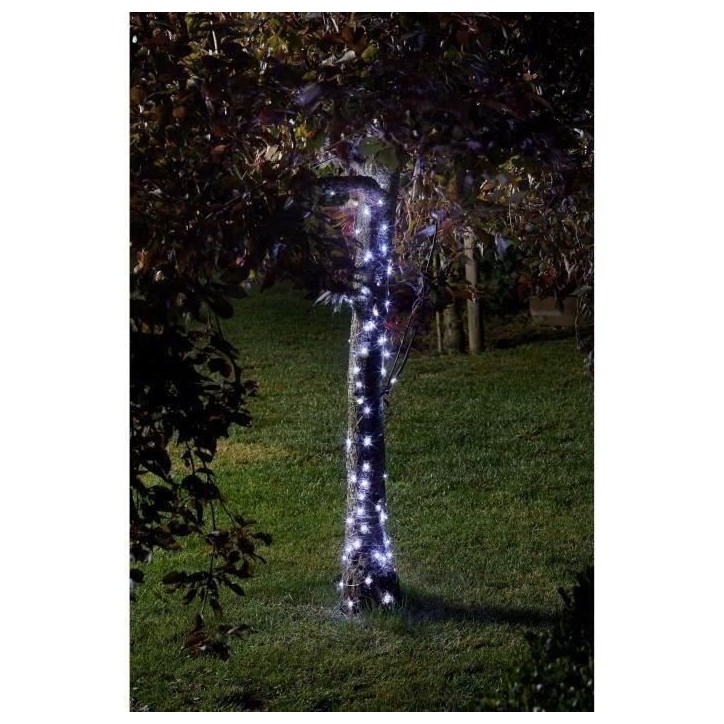 Guirlande solaire d'extérieur SMARDTV - Luciole 100 Leds blanc froid - 11.9m - métal Guirlande solaire d'extérieur SMARDTV - Luciole 100 Leds blanc froid - 11.9m - métal