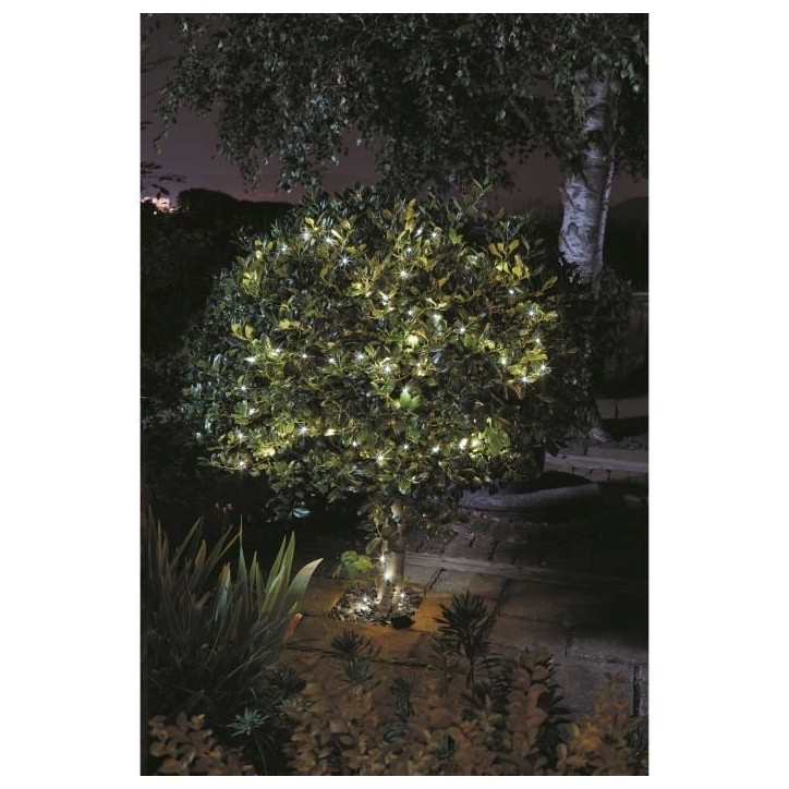 Guirlande solaire d'extérieur SMARDTV - Luciole 100 Leds blanc froid - 11.9m - métal Guirlande solaire d'extérieur SMARDTV - Luciole 100 Leds blanc froid - 11.9m - métal