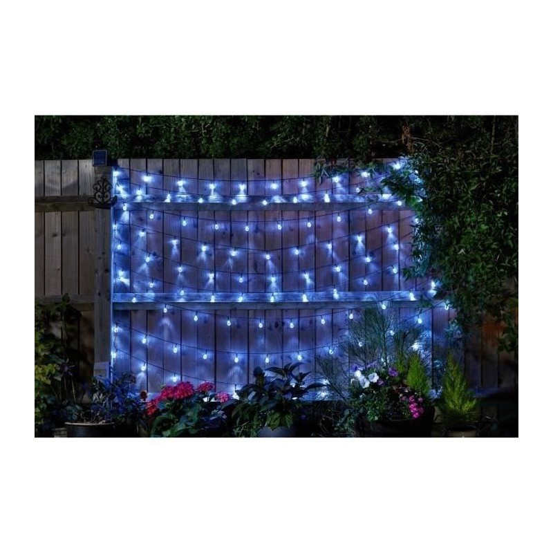 Guirlande d'extérieur solaire SMARDTV - Ultra 100 boules 15L - Blanc Guirlande d'extérieur solaire SMARDTV - Ultra 100 boules 15L - Blanc