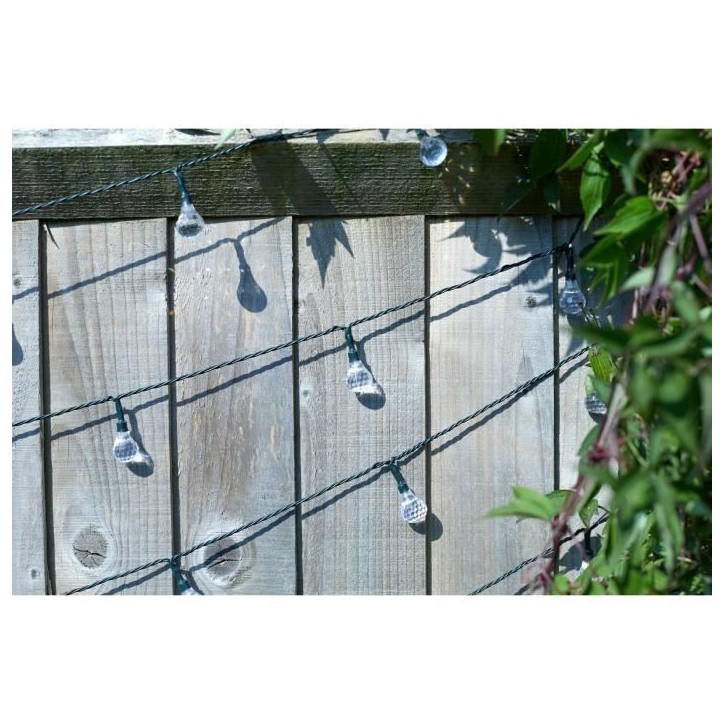 Guirlande d'extérieur solaire SMARDTV - Ultra 100 boules 15L - Blanc froid - 21,8m Guirlande d'extérieur solaire SMARDTV - Ultra 100 boules 15L - Blanc froid - 21,8m