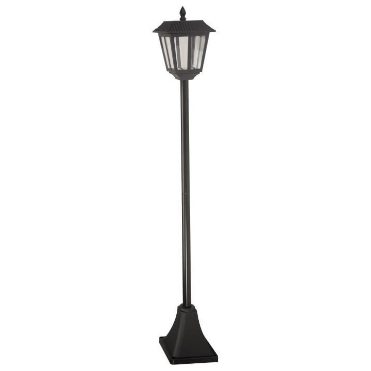 Lampadaire solaire - SMART GARDEN - Metro - 20 lumens - Noir - 130 x 18 cm