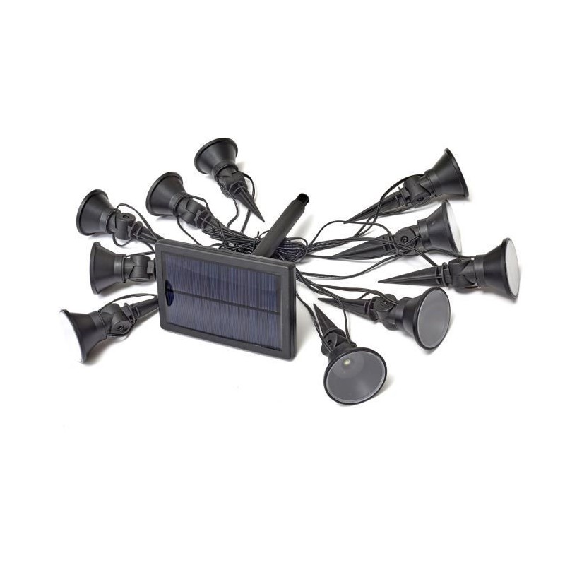 Guirlande solaire - SMARDTV - Multi-spots 5L - 10 ampoules - Blanc fro Guirlande solaire - SMARDTV - Multi-spots 5L - 10 ampoules - Blanc fro