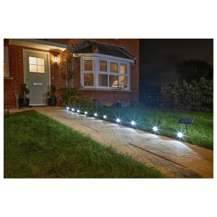 Guirlande solaire - SMARDTV - Multi-spots 5L - 10 ampoules - Blanc froid - 5 lumens Guirlande solaire - SMARDTV - Multi-spots 5L - 10 ampoules - Blanc froid - 5 lumens