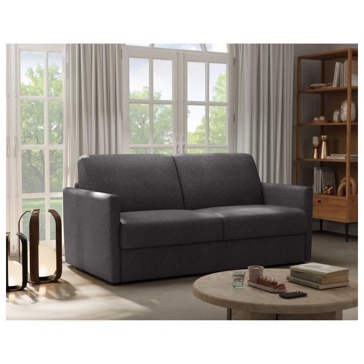 Canapé convertible express - 3 places - SMALL - Tissu anthracite - 168 x 98 x 86 cm Canapé convertible express - 3 places - SMALL - Tissu anthracite - 168 x 98 x 86 cm
