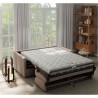 Canapé convertible express - 3 places - SMALL - Tissu beige - 168 x 9