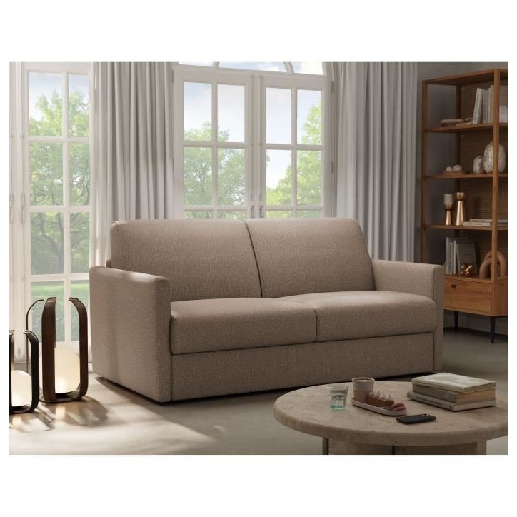 Canapé convertible express - 3 places - SMALL - Tissu beige - 168 x 98 x 86 cm Canapé convertible express - 3 places - SMALL - Tissu beige - 168 x 98 x 86 cm