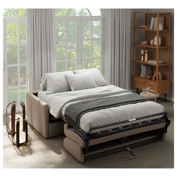 Canapé convertible express - 3 places - SMALL - Tissu beige - 168 x 98 x 86 cm Canapé convertible express - 3 places - SMALL - Tissu beige - 168 x 98 x 86 cm