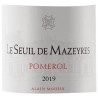 Le Seuil de Mazeyres 2021 Pomerol - Vin rouge de Bordeaux