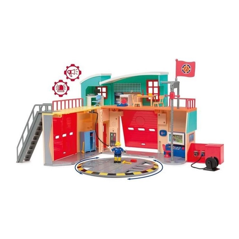 Caserne Sam le Pompier Pontypandy Smoby avec 1 figurine - Jouet pour e Caserne Sam le Pompier Pontypandy Smoby avec 1 figurine - Jouet pour e