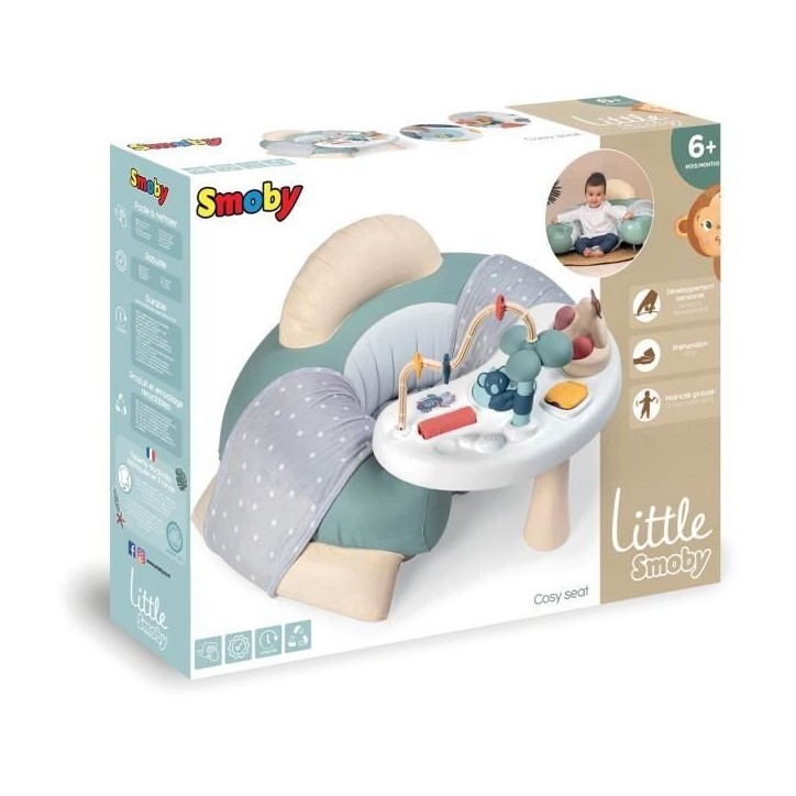 Siege bébé Little Smoby Cosy Seat - Vert - Avec tablette d'éveil - Des 6 mois Siege bébé Little Smoby Cosy Seat - Vert - Avec tablette d'éveil - Des 6 mois