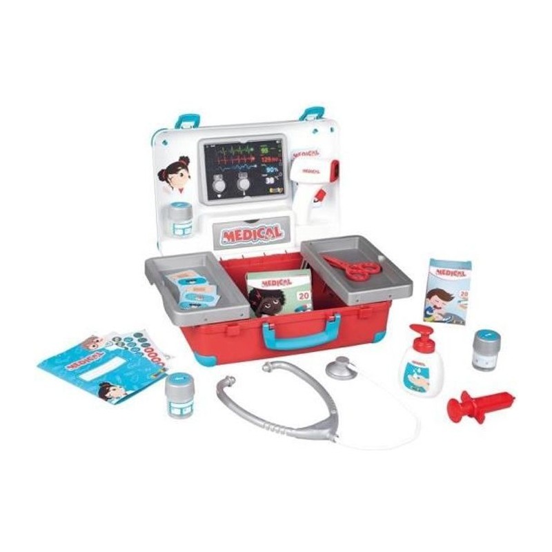 Smoby - Malette médicale - Nombreux accessoires de médecin - Dés 3 Smoby - Malette médicale - Nombreux accessoires de médecin - Dés 3