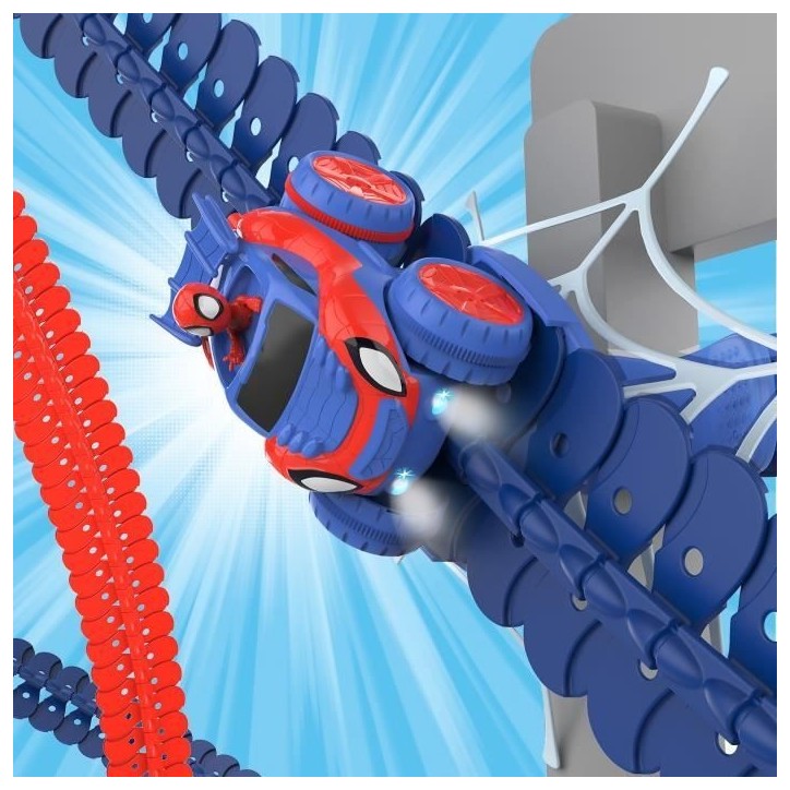 Set découverte Spidey Flextreme - Piles incluses - 184 pistes flexibles et 1 véhicule Set découverte Spidey Flextreme - Piles incluses - 184 pistes flexibles et 1 véhicule
